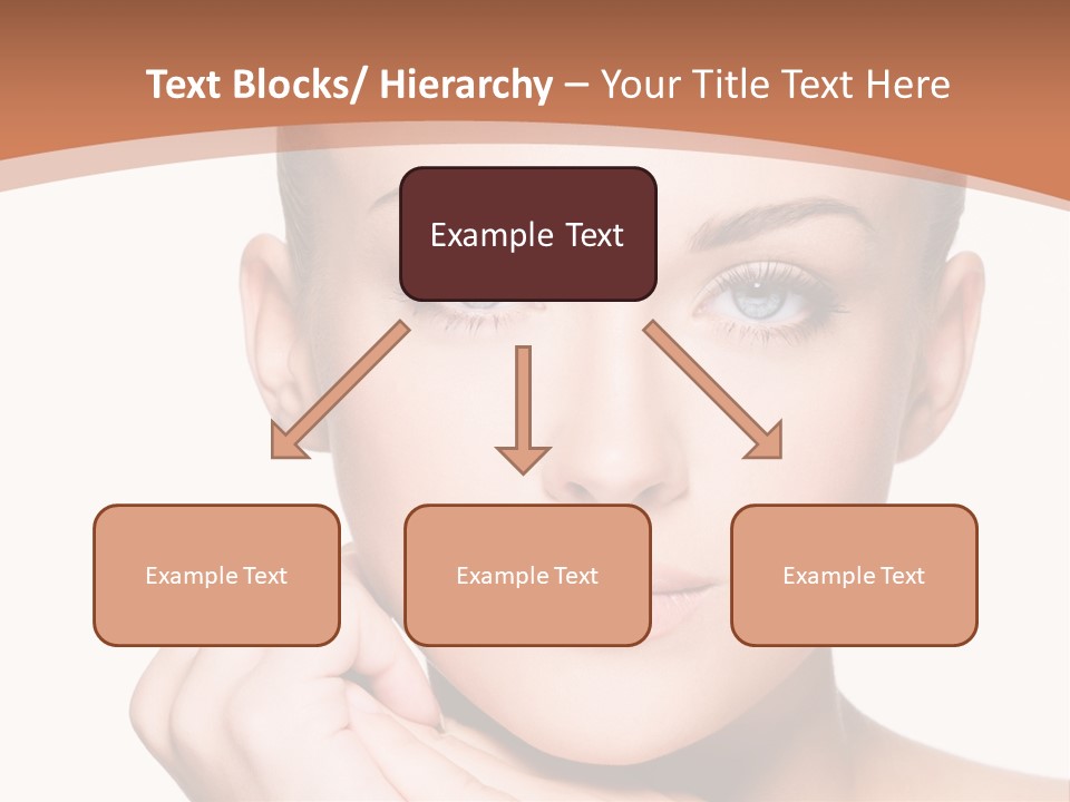 Caucasian One Person Touch PowerPoint Template