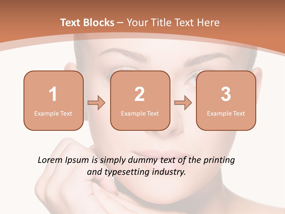 Caucasian One Person Touch PowerPoint Template