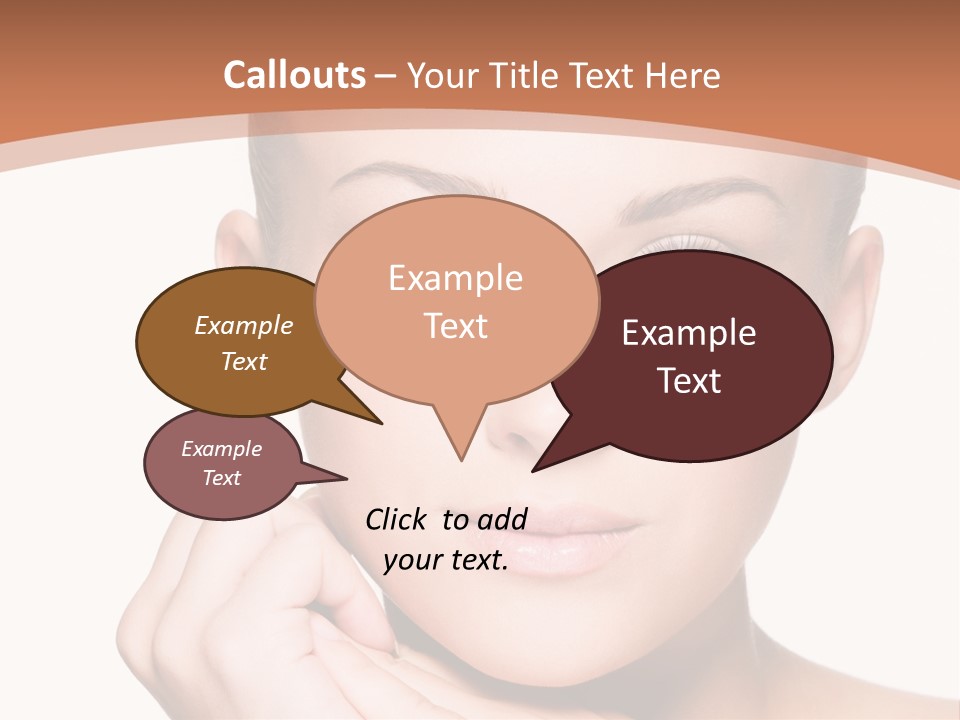 Caucasian One Person Touch PowerPoint Template