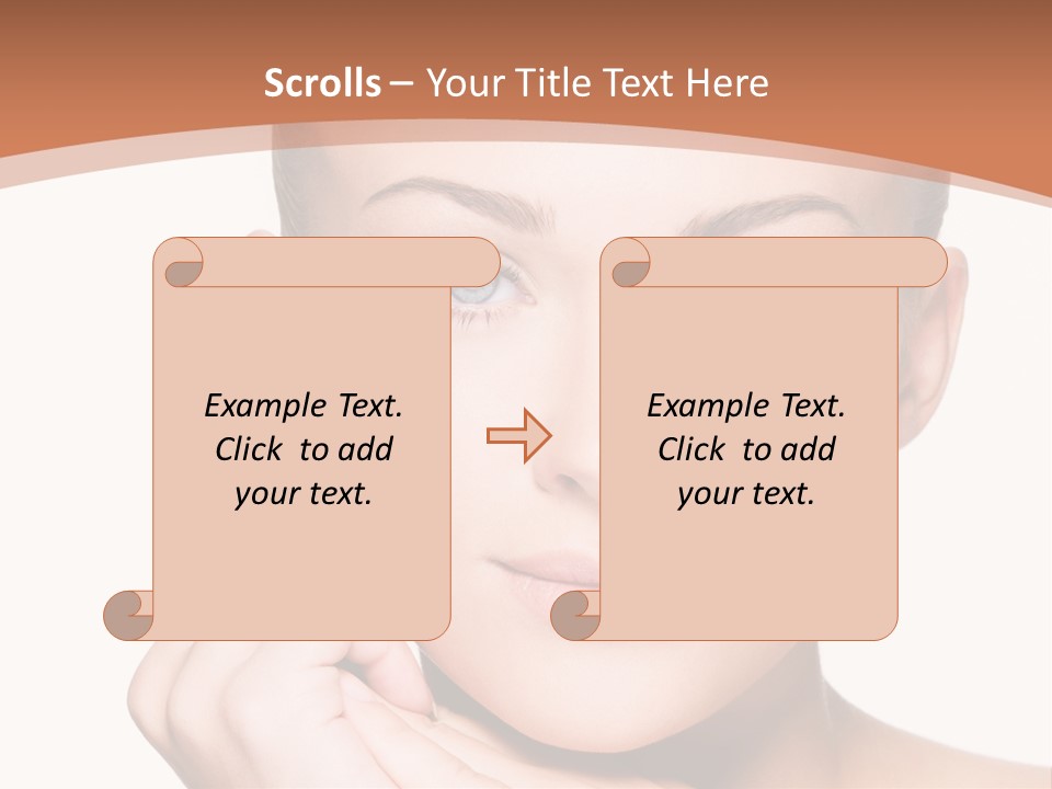 Caucasian One Person Touch PowerPoint Template