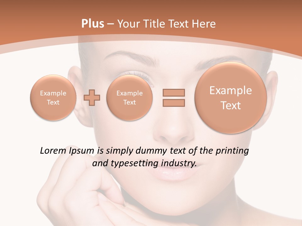 Caucasian One Person Touch PowerPoint Template
