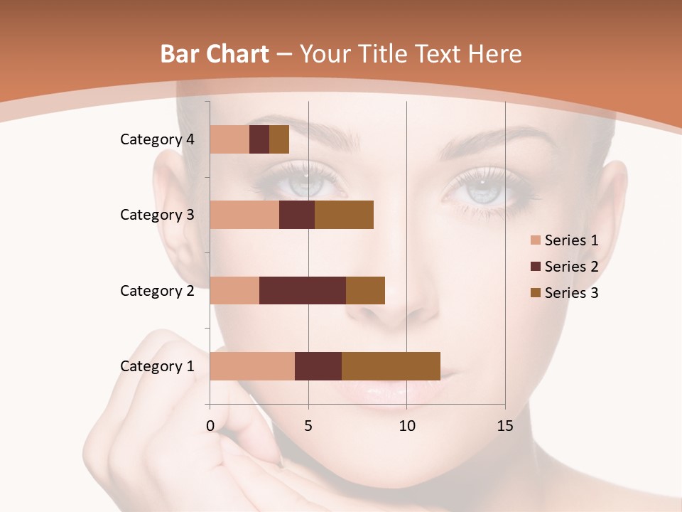 Caucasian One Person Touch PowerPoint Template