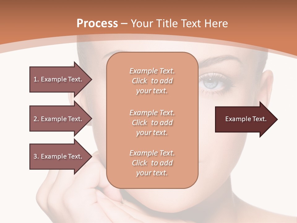 Caucasian One Person Touch PowerPoint Template