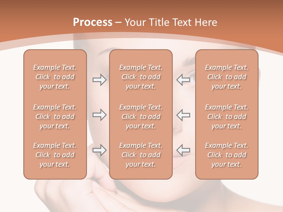 Caucasian One Person Touch PowerPoint Template