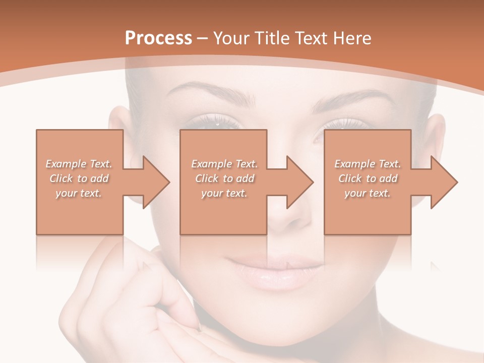 Caucasian One Person Touch PowerPoint Template