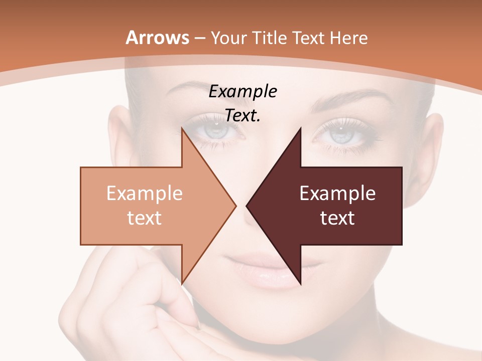 Caucasian One Person Touch PowerPoint Template