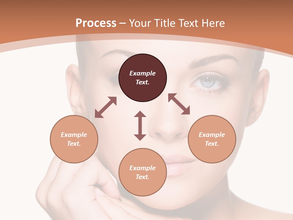 Caucasian One Person Touch PowerPoint Template