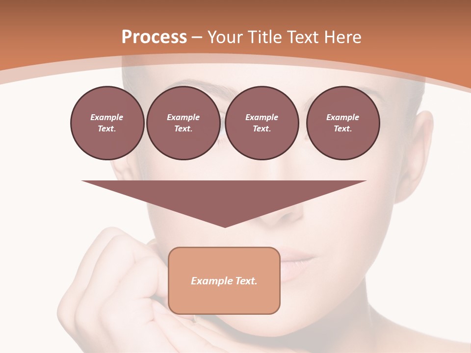 Caucasian One Person Touch PowerPoint Template