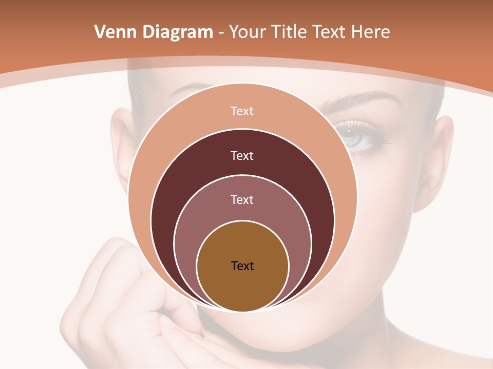 Caucasian One Person Touch PowerPoint Template