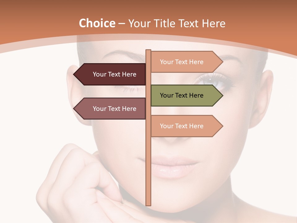 Caucasian One Person Touch PowerPoint Template