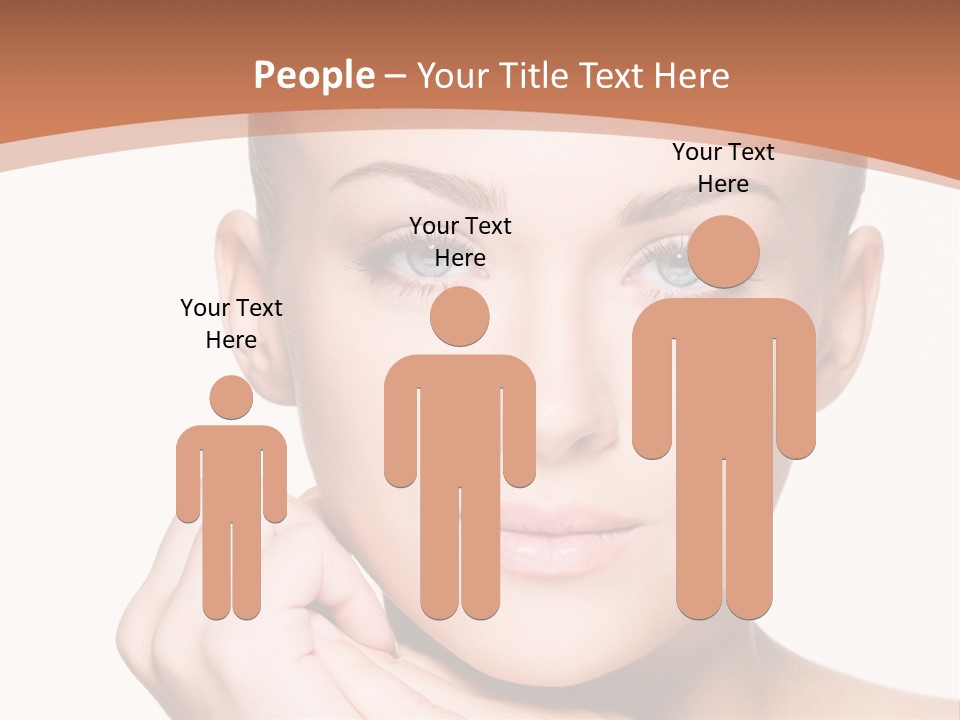 Caucasian One Person Touch PowerPoint Template
