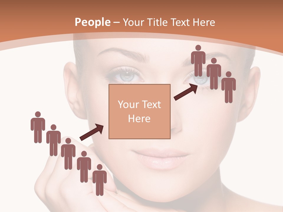 Caucasian One Person Touch PowerPoint Template