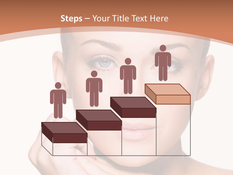 Caucasian One Person Touch PowerPoint Template