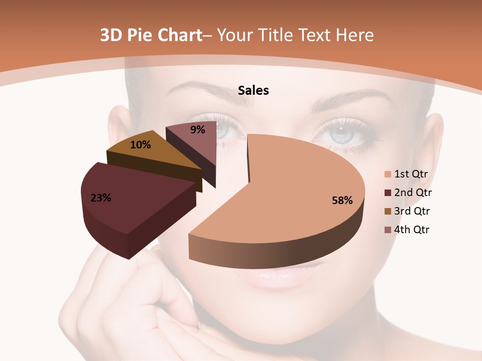 Caucasian One Person Touch PowerPoint Template