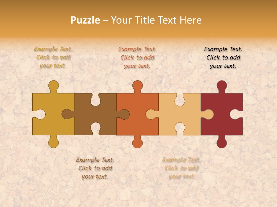 A Brown And Yellow Background With A Name Of Presentation PowerPoint Template