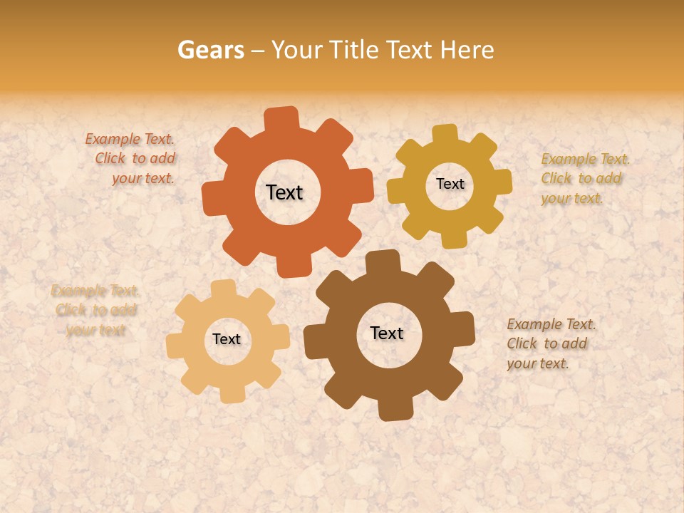 A Brown And Yellow Background With A Name Of Presentation PowerPoint Template