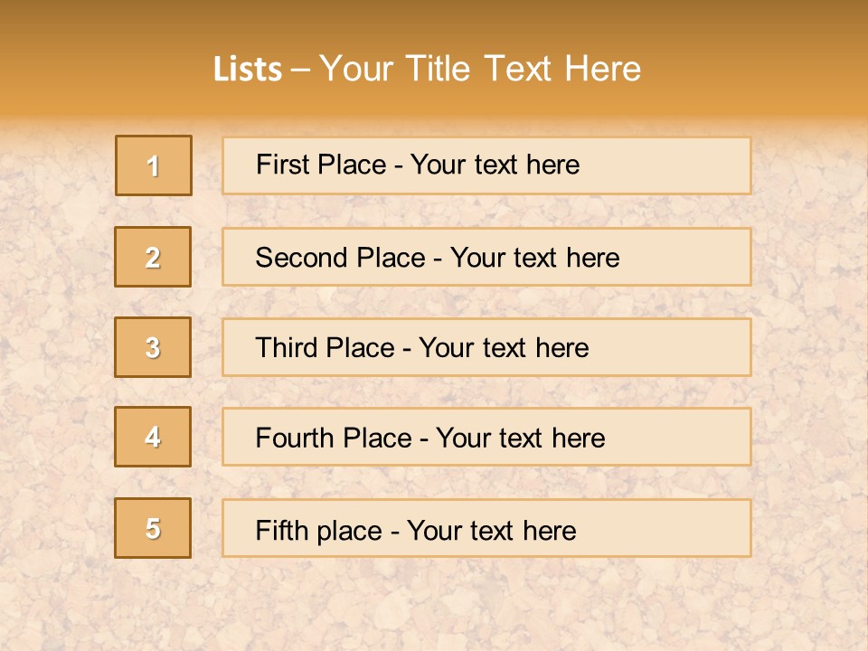 A Brown And Yellow Background With A Name Of Presentation PowerPoint Template