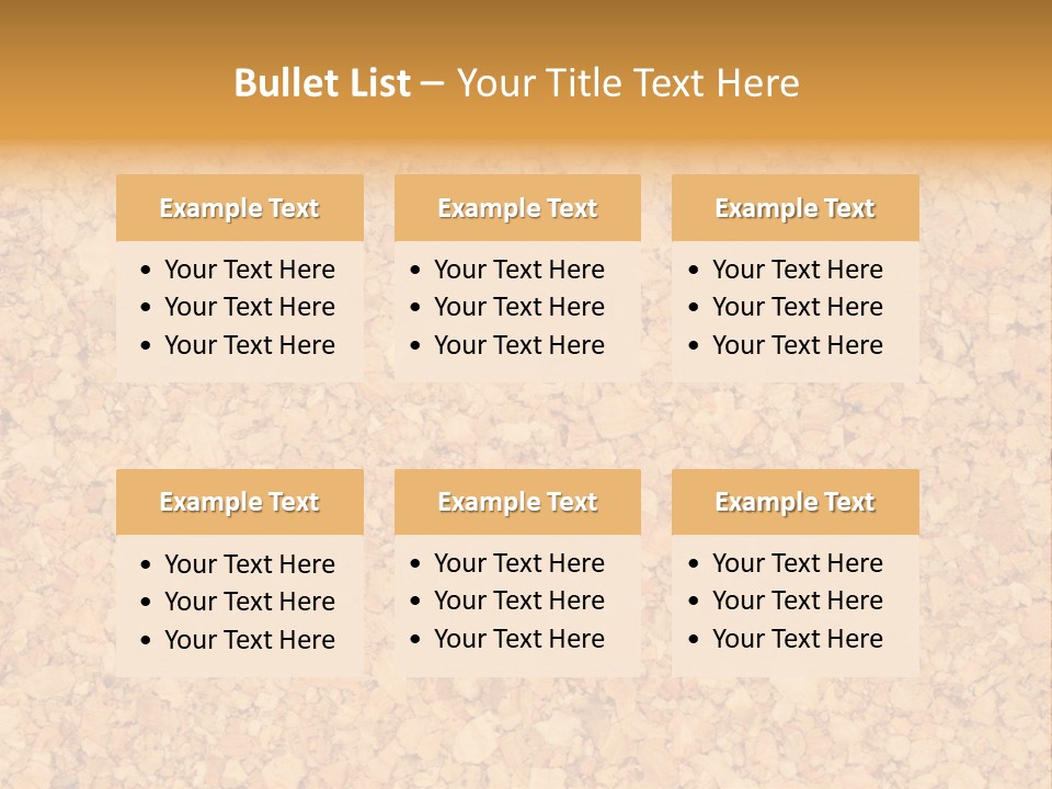 A Brown And Yellow Background With A Name Of Presentation PowerPoint Template