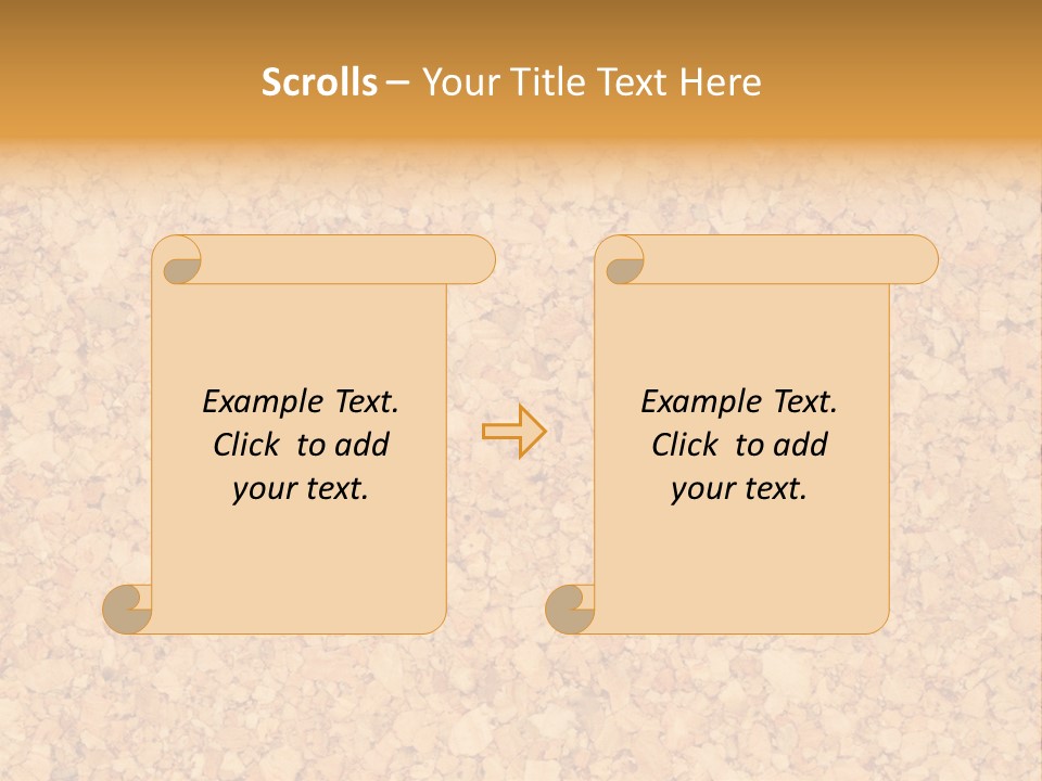 A Brown And Yellow Background With A Name Of Presentation PowerPoint Template