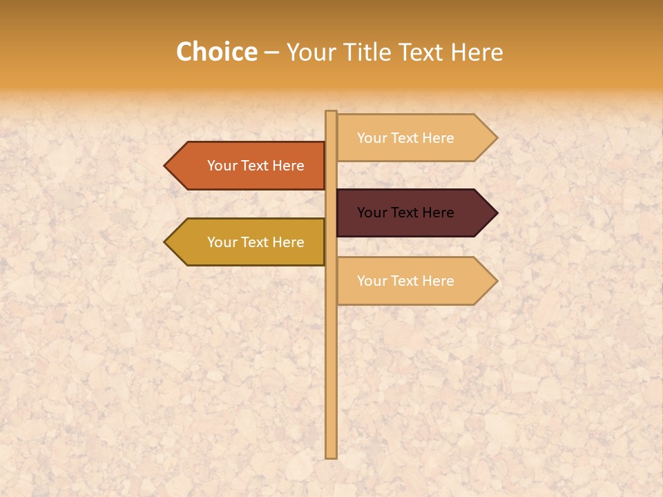 A Brown And Yellow Background With A Name Of Presentation PowerPoint Template