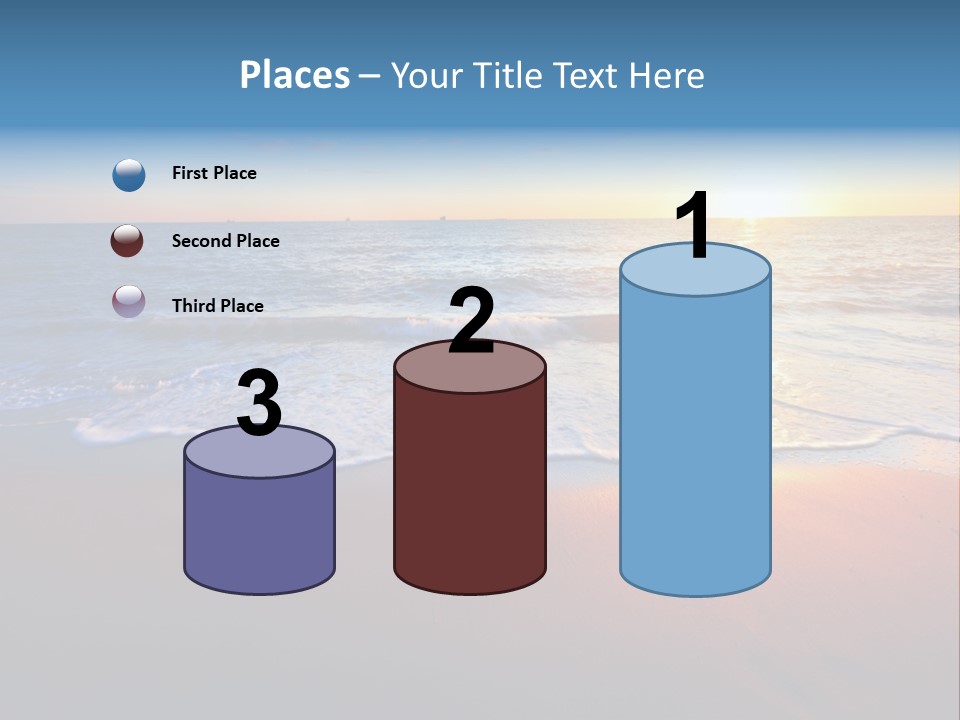 Beach Reflection Sea PowerPoint Template