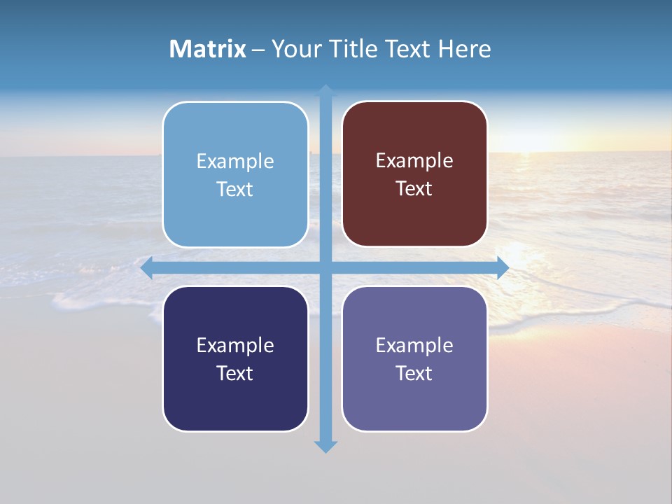 Beach Reflection Sea PowerPoint Template