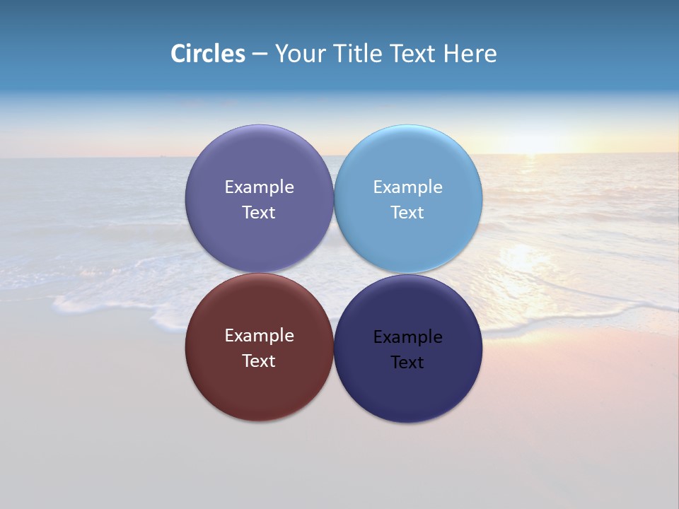 Beach Reflection Sea PowerPoint Template