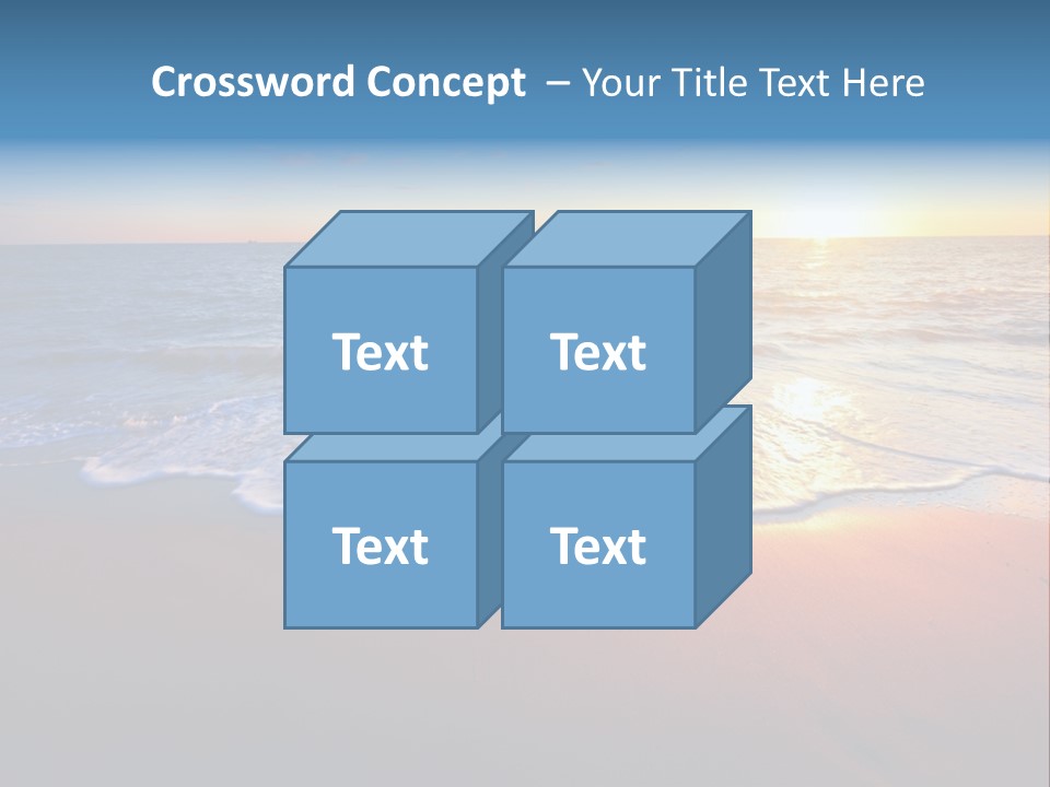 Beach Reflection Sea PowerPoint Template