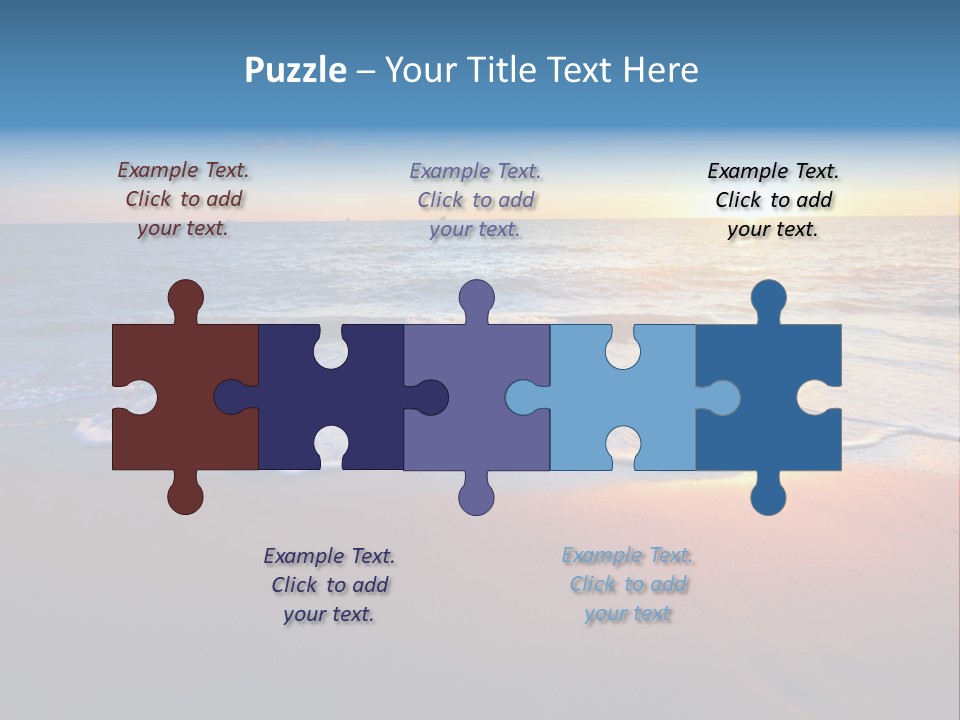 Beach Reflection Sea PowerPoint Template