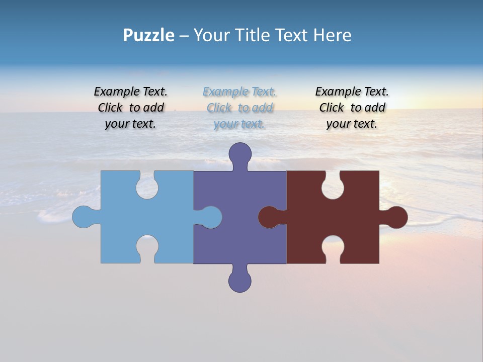 Beach Reflection Sea PowerPoint Template