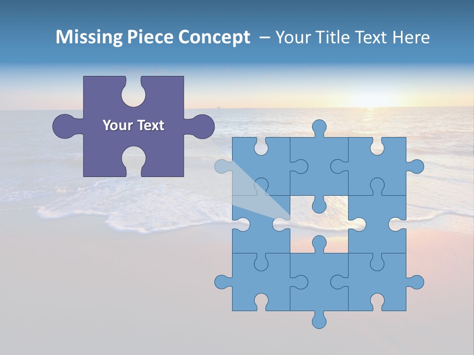 Beach Reflection Sea PowerPoint Template