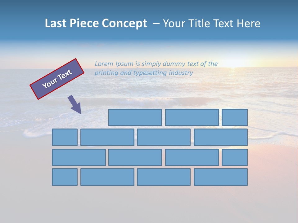 Beach Reflection Sea PowerPoint Template