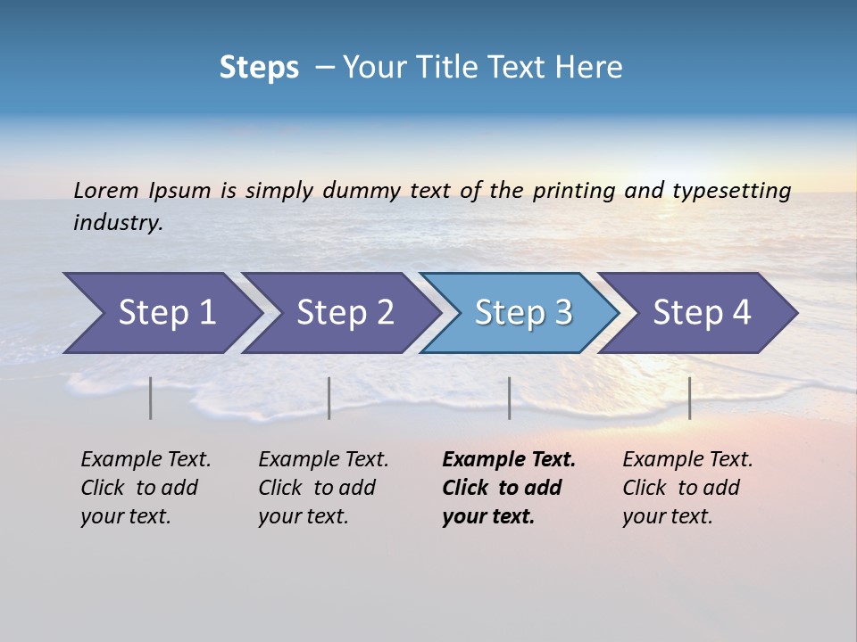 Beach Reflection Sea PowerPoint Template