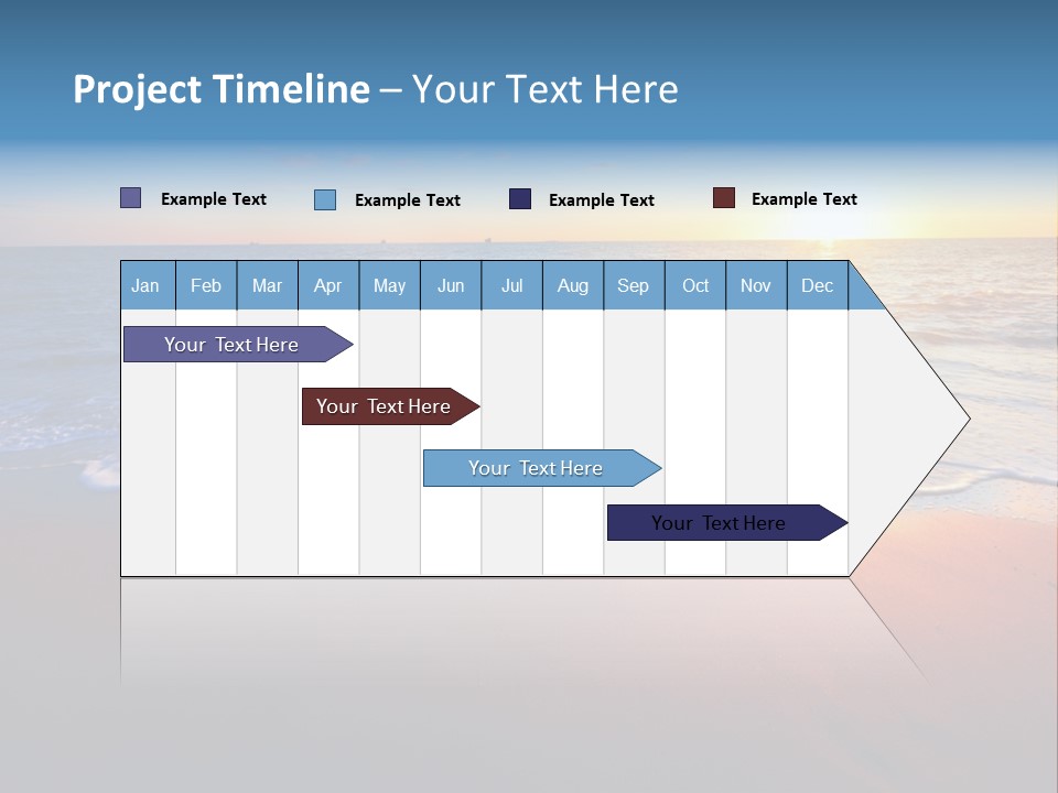 Beach Reflection Sea PowerPoint Template