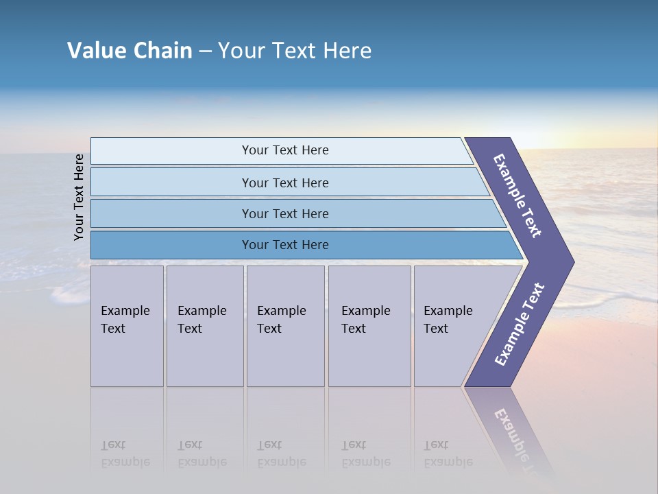 Beach Reflection Sea PowerPoint Template