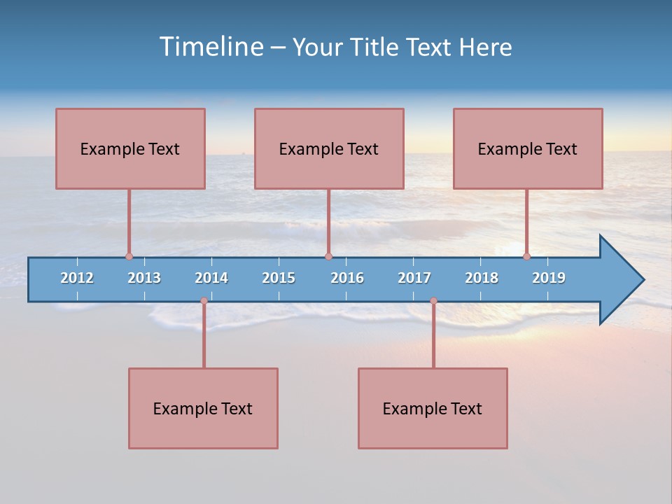 Beach Reflection Sea PowerPoint Template