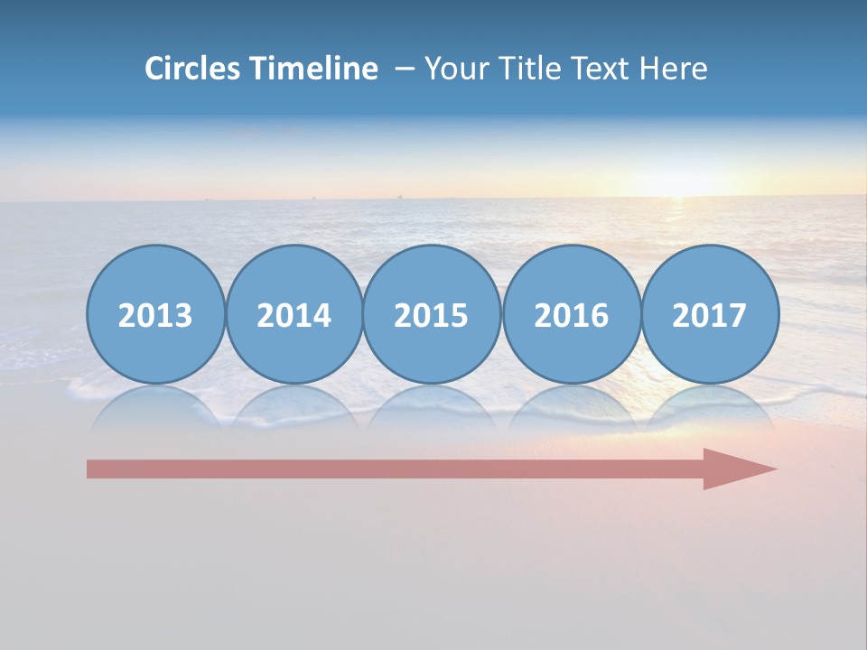 Beach Reflection Sea PowerPoint Template