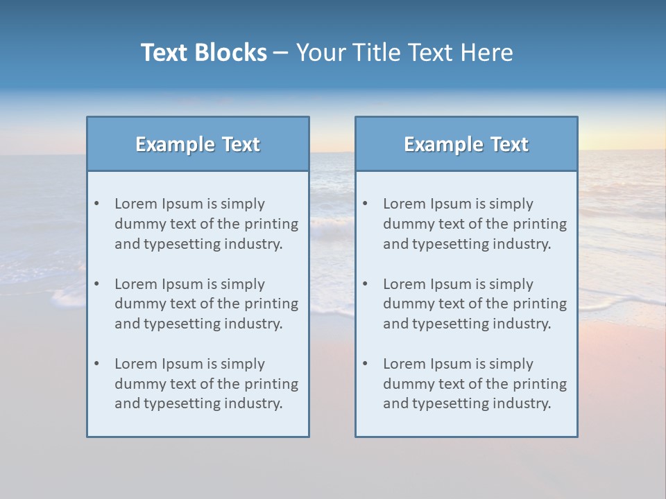 Beach Reflection Sea PowerPoint Template
