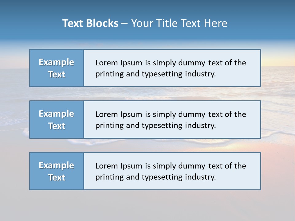 Beach Reflection Sea PowerPoint Template