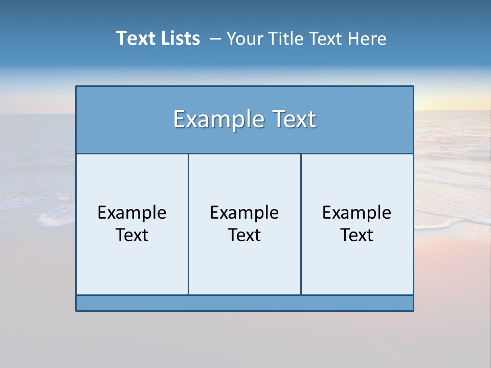 Beach Reflection Sea PowerPoint Template
