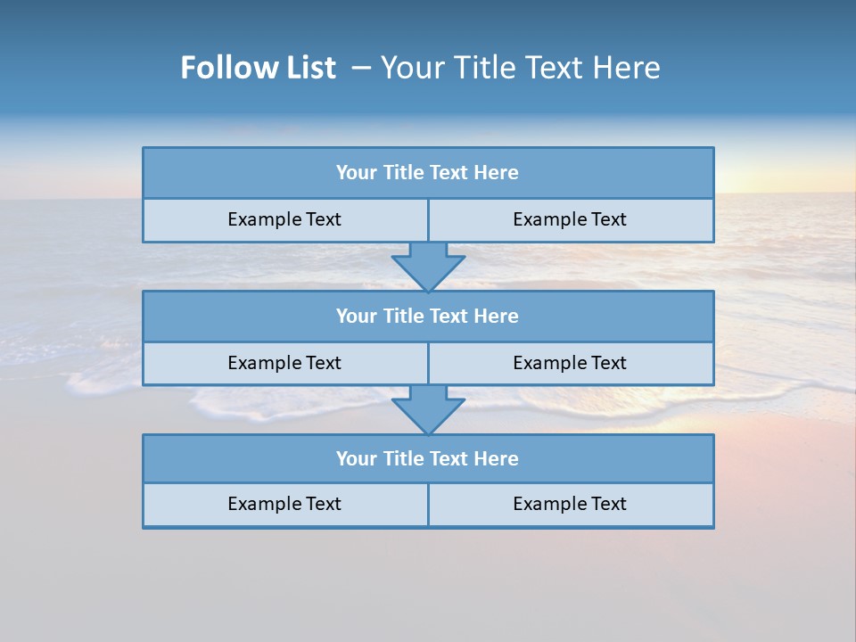 Beach Reflection Sea PowerPoint Template