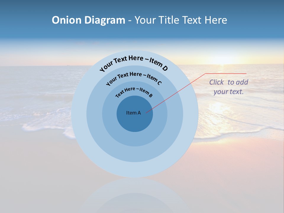 Beach Reflection Sea PowerPoint Template