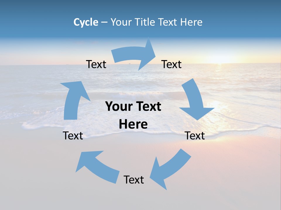 Beach Reflection Sea PowerPoint Template