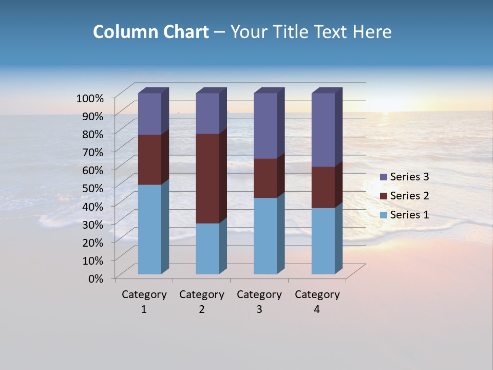Beach Reflection Sea PowerPoint Template