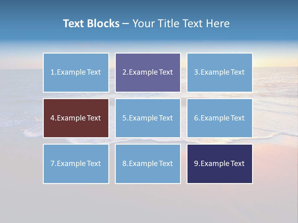 Beach Reflection Sea PowerPoint Template