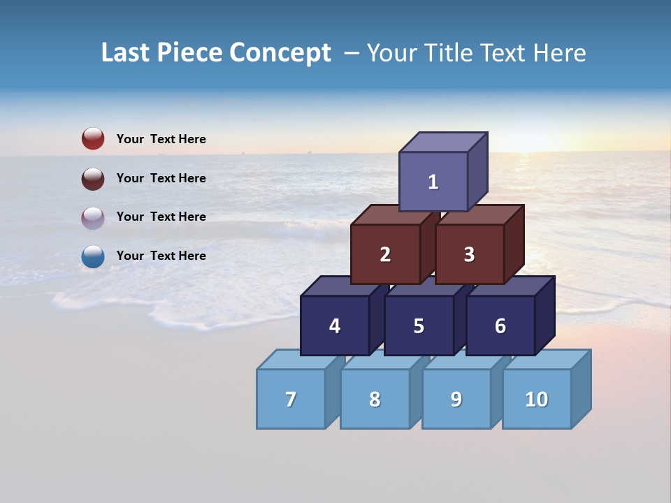 Beach Reflection Sea PowerPoint Template