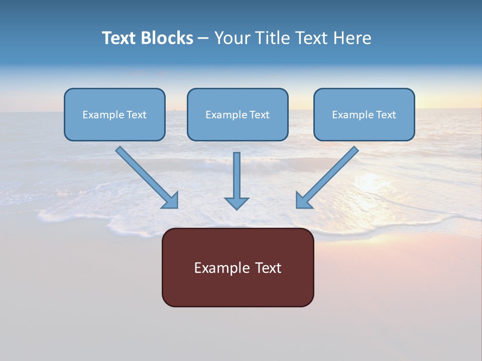 Beach Reflection Sea PowerPoint Template