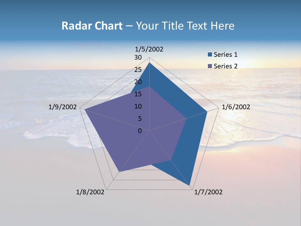 Beach Reflection Sea PowerPoint Template
