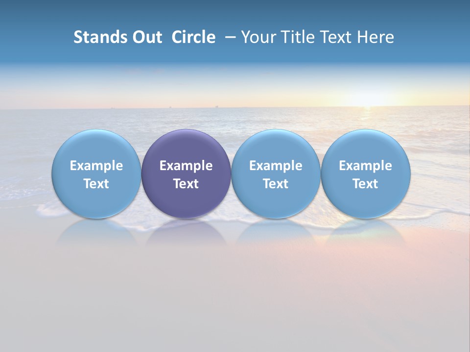 Beach Reflection Sea PowerPoint Template