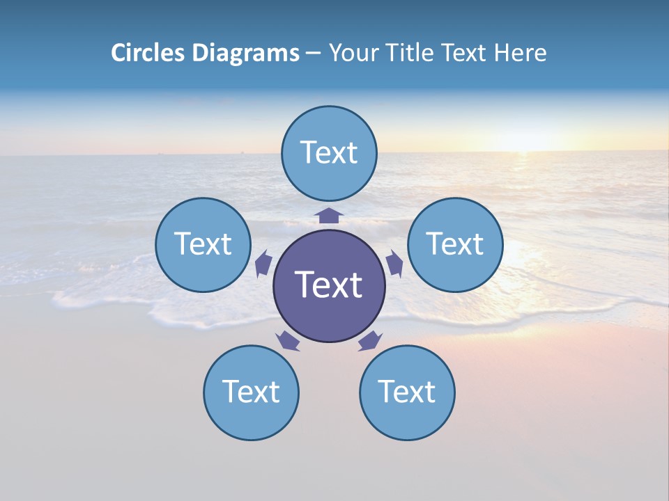 Beach Reflection Sea PowerPoint Template